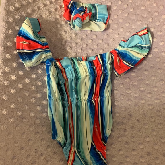 Other - Serape off shoulder baby boutique outfit